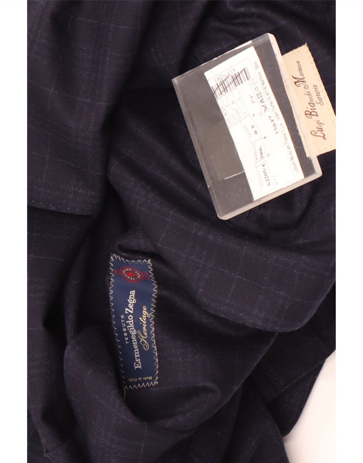 Męska marynarka Ermenegildo Zegna Heritage Blazer UK 38 w średnią granatową kratkę