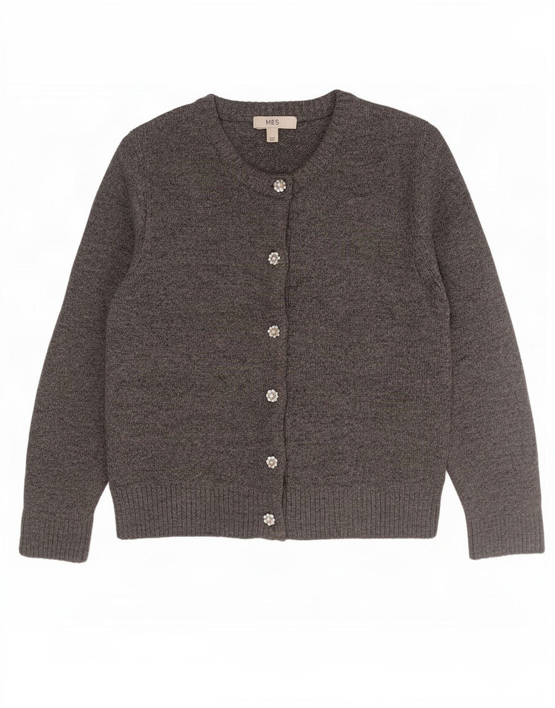 Marks & Spencer Damski sweter oversize UK 10 Small Szary Akryl