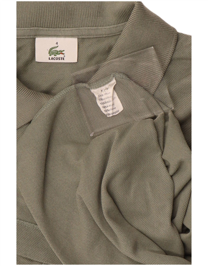 Męska koszulka polo LACOSTE, rozmiar 4, średnia, bawełniana khaki