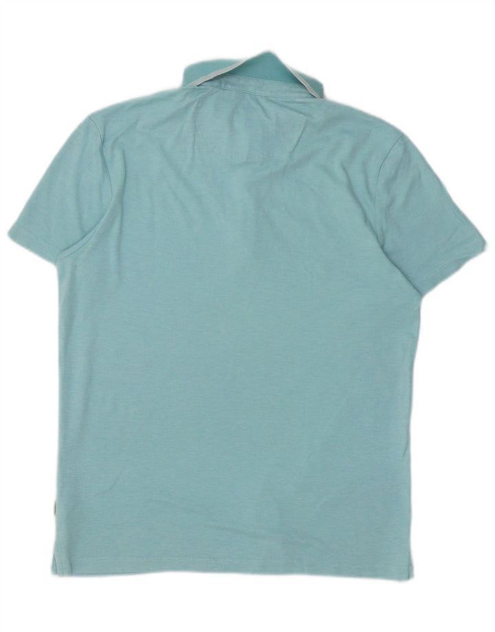 Męska koszulka polo CALVIN KLEIN, mała, niebieska, bawełniana