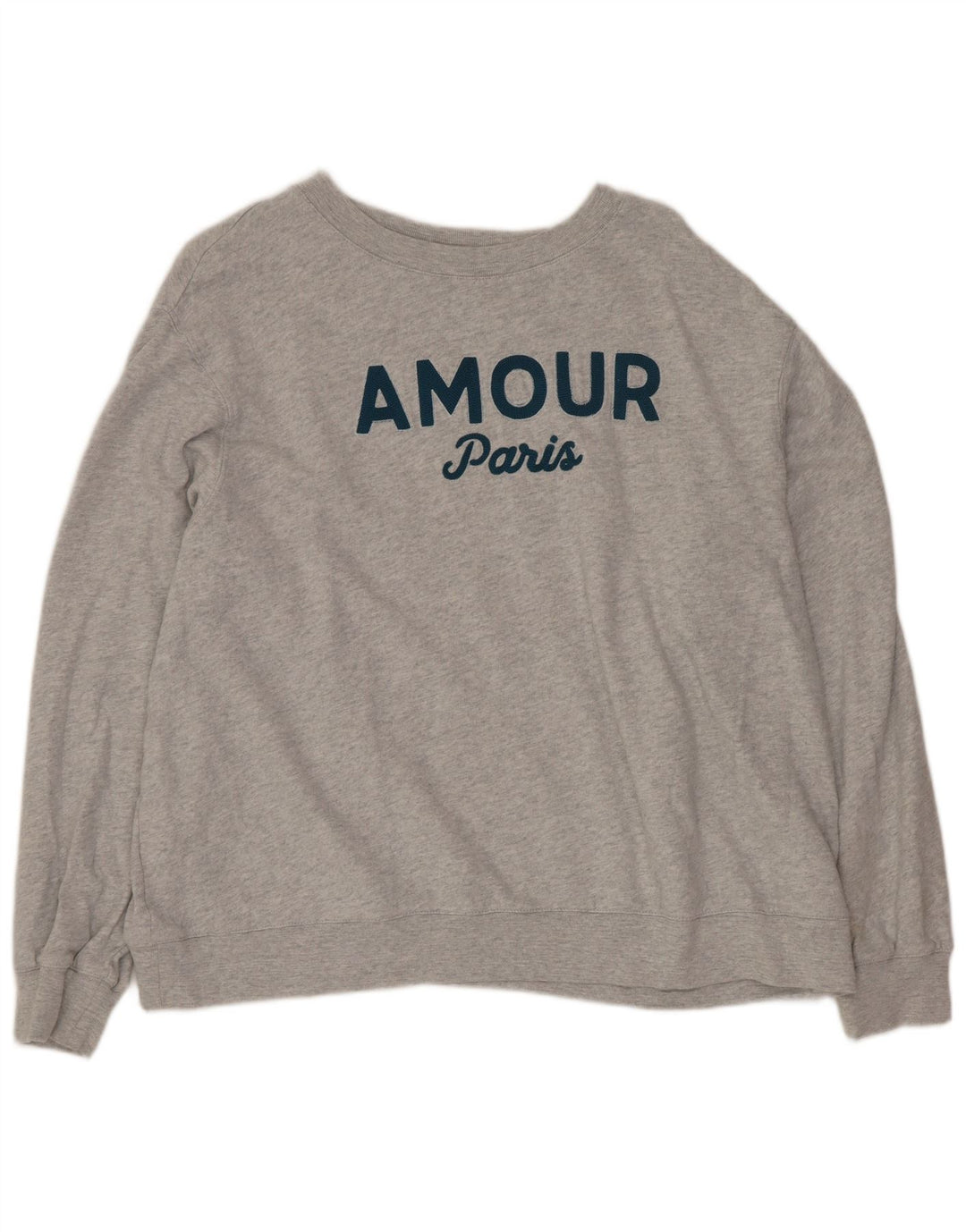 Marks & Spencer Damska bluza oversize z grafiką, UK 16, duża, szara