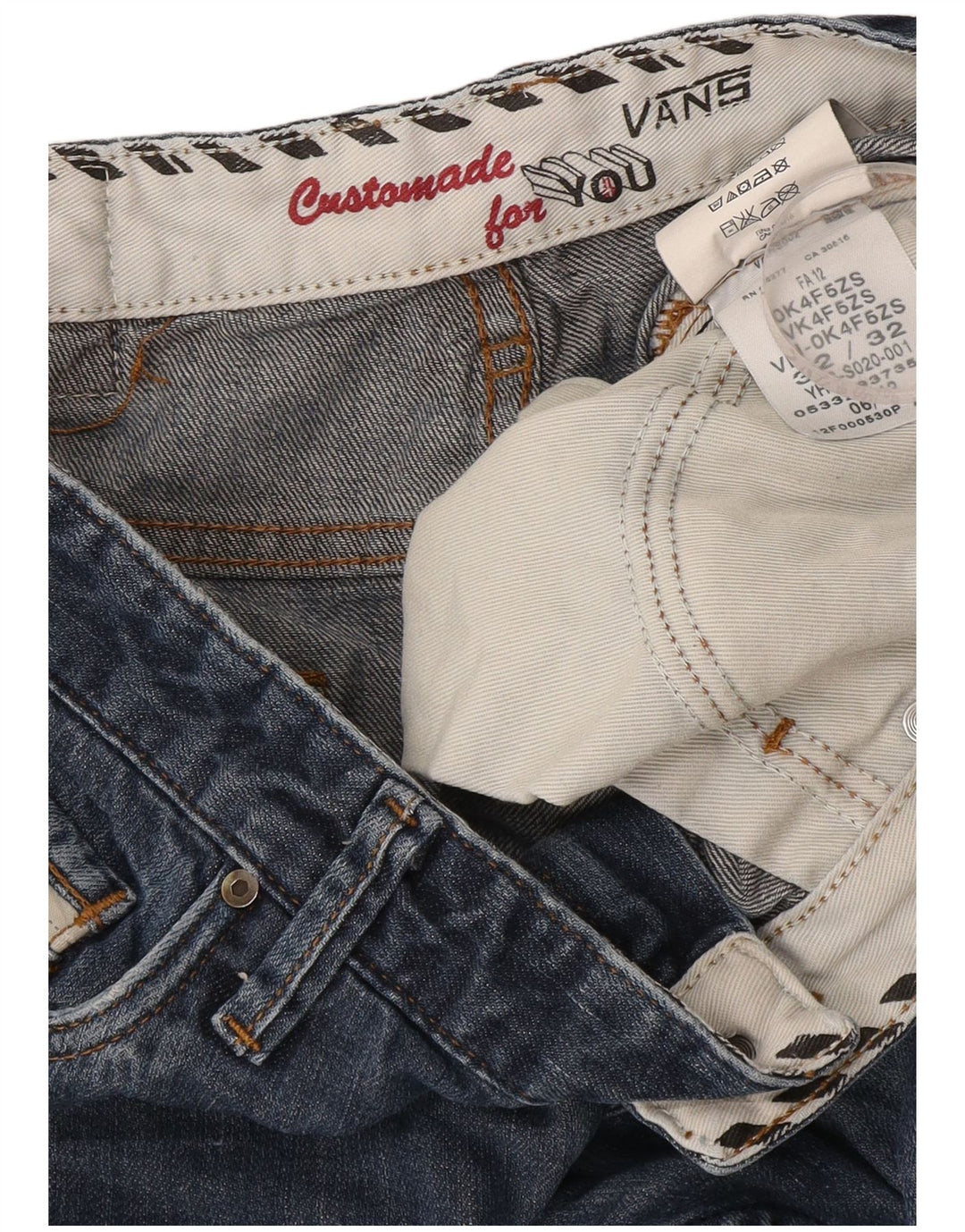 Męskie jeansy Vans Straight W32 L32 Niebieskie bawełniane