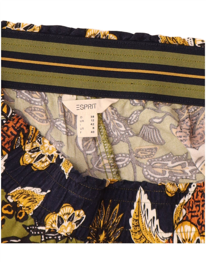 Spodnie damskie Esprit UK 12 Medium W30 L30 Wielokolorowa wiskoza w kwiaty