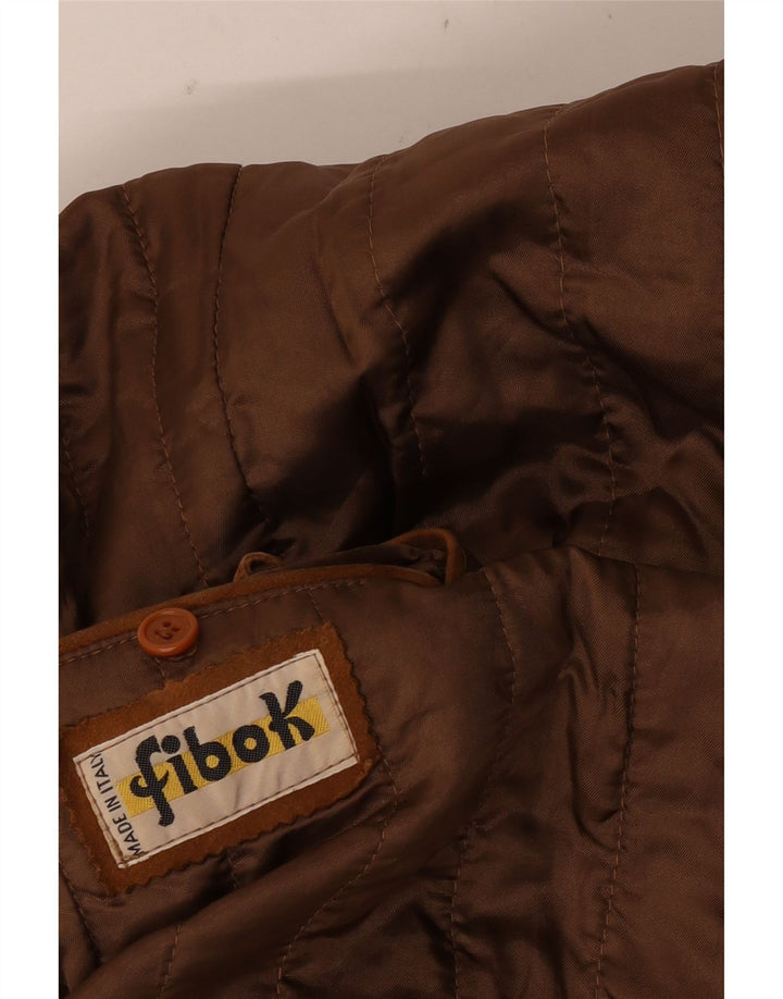 Fibok Męska wojskowa zamszowa kurtka UK 42 XL beżowa