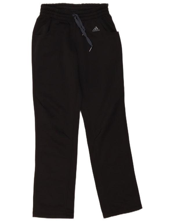 Damskie spodnie dresowe Adidas Climalite UK 10, małe, czarne, poliestrowe