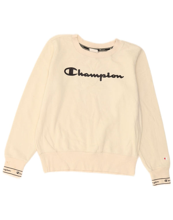 Damska bluza Champion Graphic Oversize Sweter UK 10 Small Off White