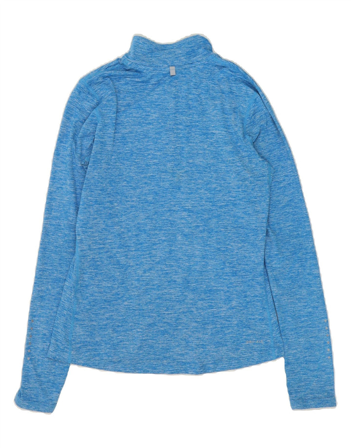NIKE Womens Dri Fit Pullover Tracksuit Top UK 10 Small Blue Flecked Vintage Nike and Second-Hand Nike from Messina Hembry 