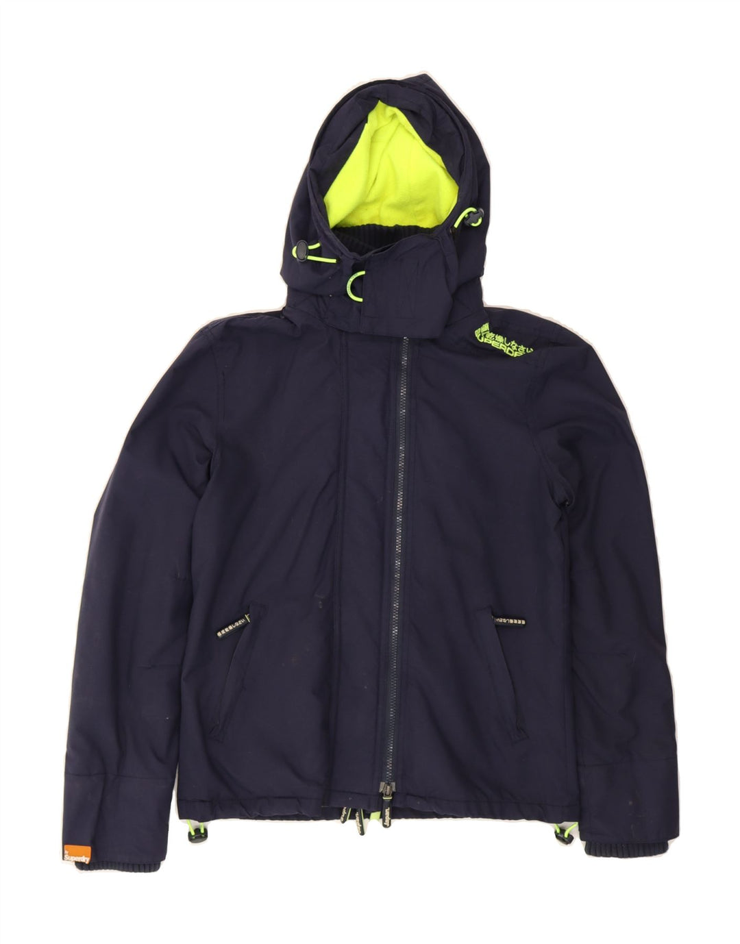 SUPERDRY Womens The Windcheater Windbreaker Jacket UK 14 Medium Navy Blue Vintage Superdry and Second-Hand Superdry from Messina Hembry 