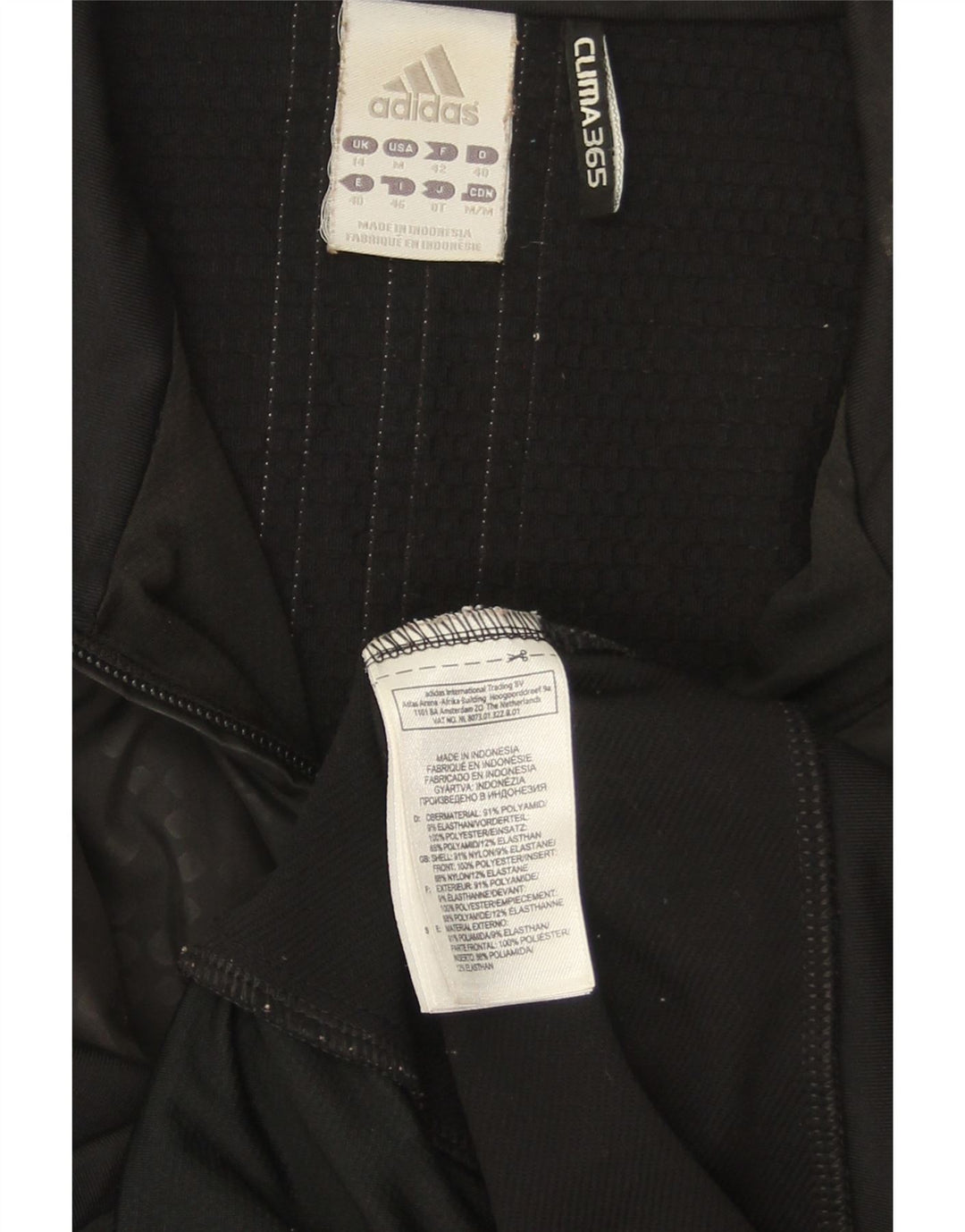 ADIDAS Womens Clima 365 Tracksuit Top Jacket UK 14 Medium  Black Nylon