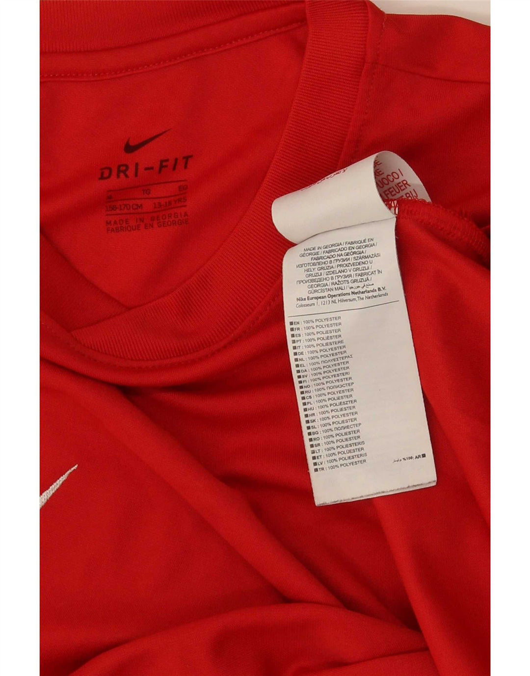 Chłopięcy T-shirt Nike Dri Fit 13-14 lat XL, czerwony, poliester