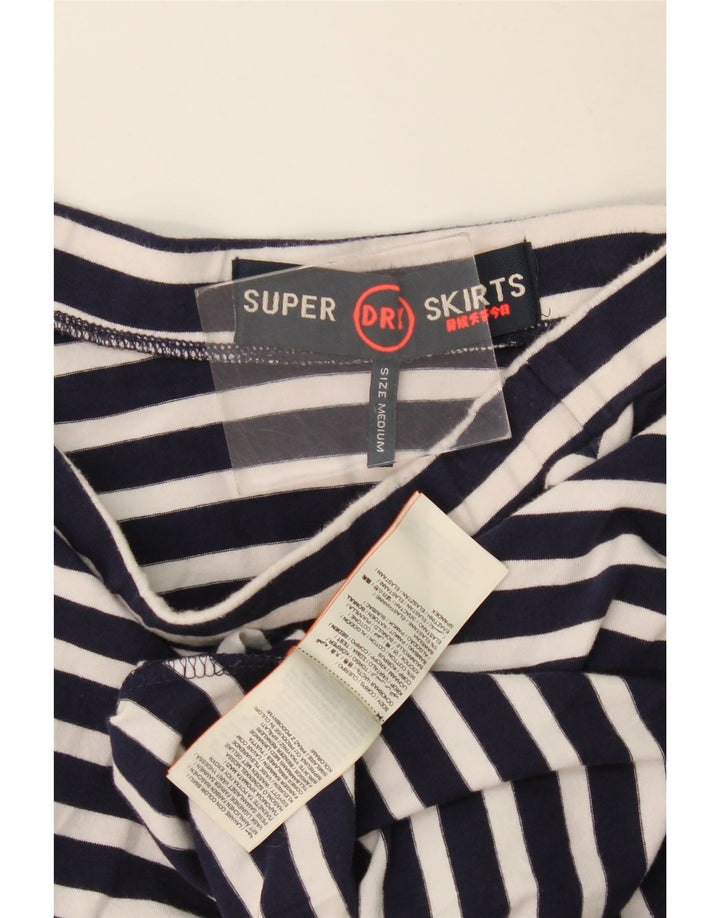 Damska spódnica w kształcie litery A Superdry, średnia W28, bawełniana w granatowe paski