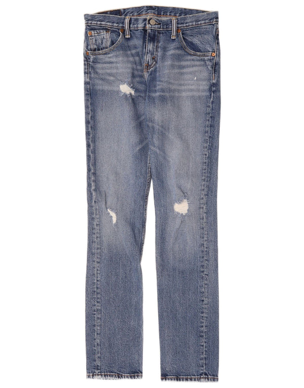 Damskie jeansy Levi's 511 w trudnej sytuacji W29 L32 Niebieska bawełna