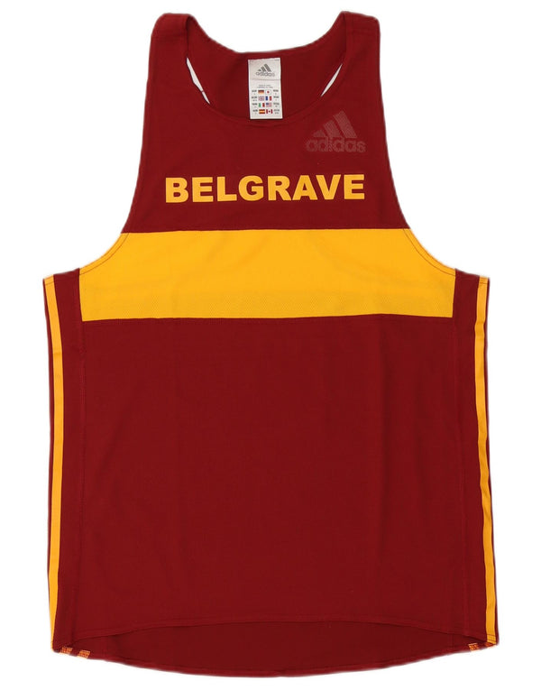 Męska kamizelka Adidas Climalite Graphic Top UK 40/42 Średni bordowy blok kolorów
