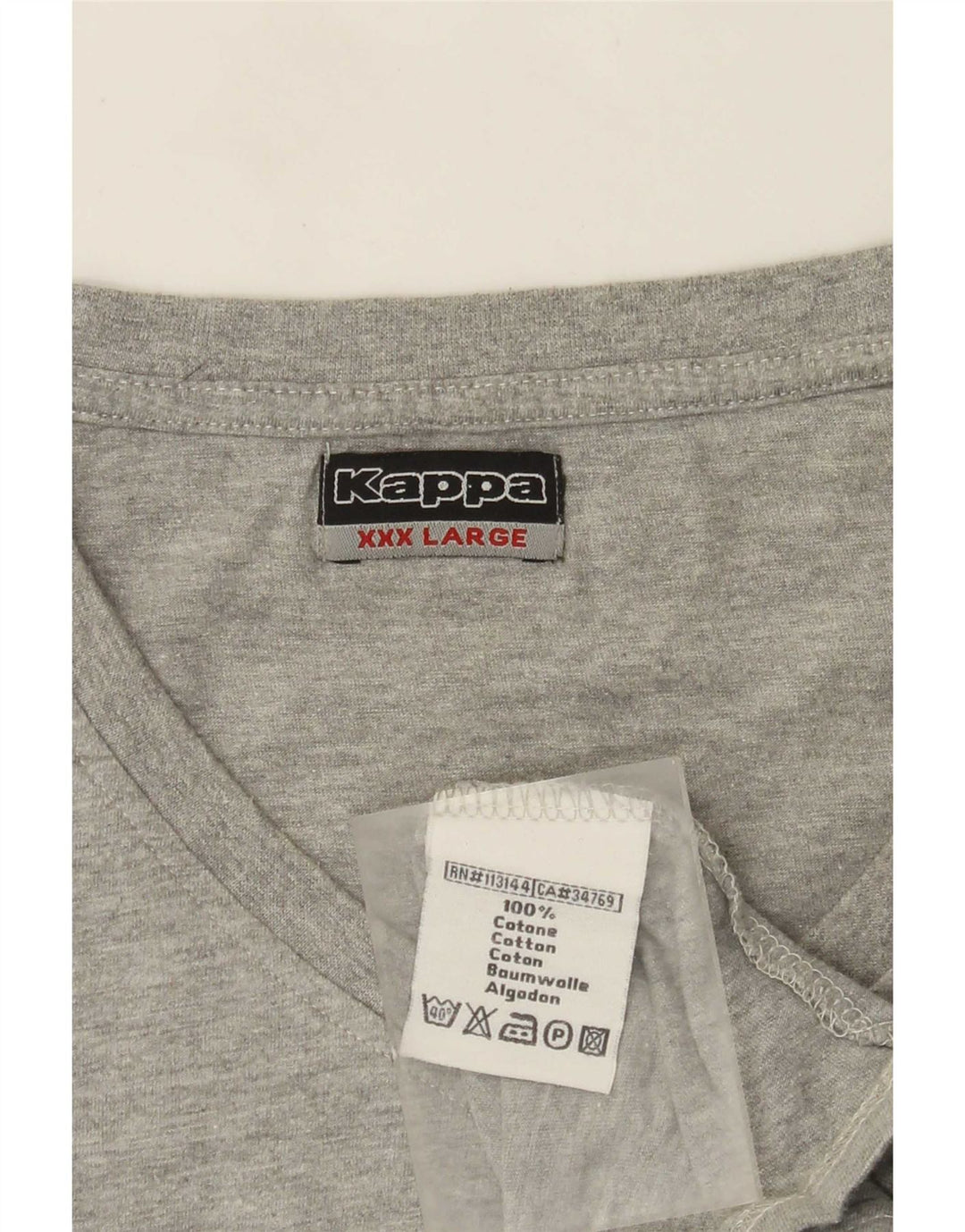 T-shirt męski Kappa Top 3XL, szara bawełna