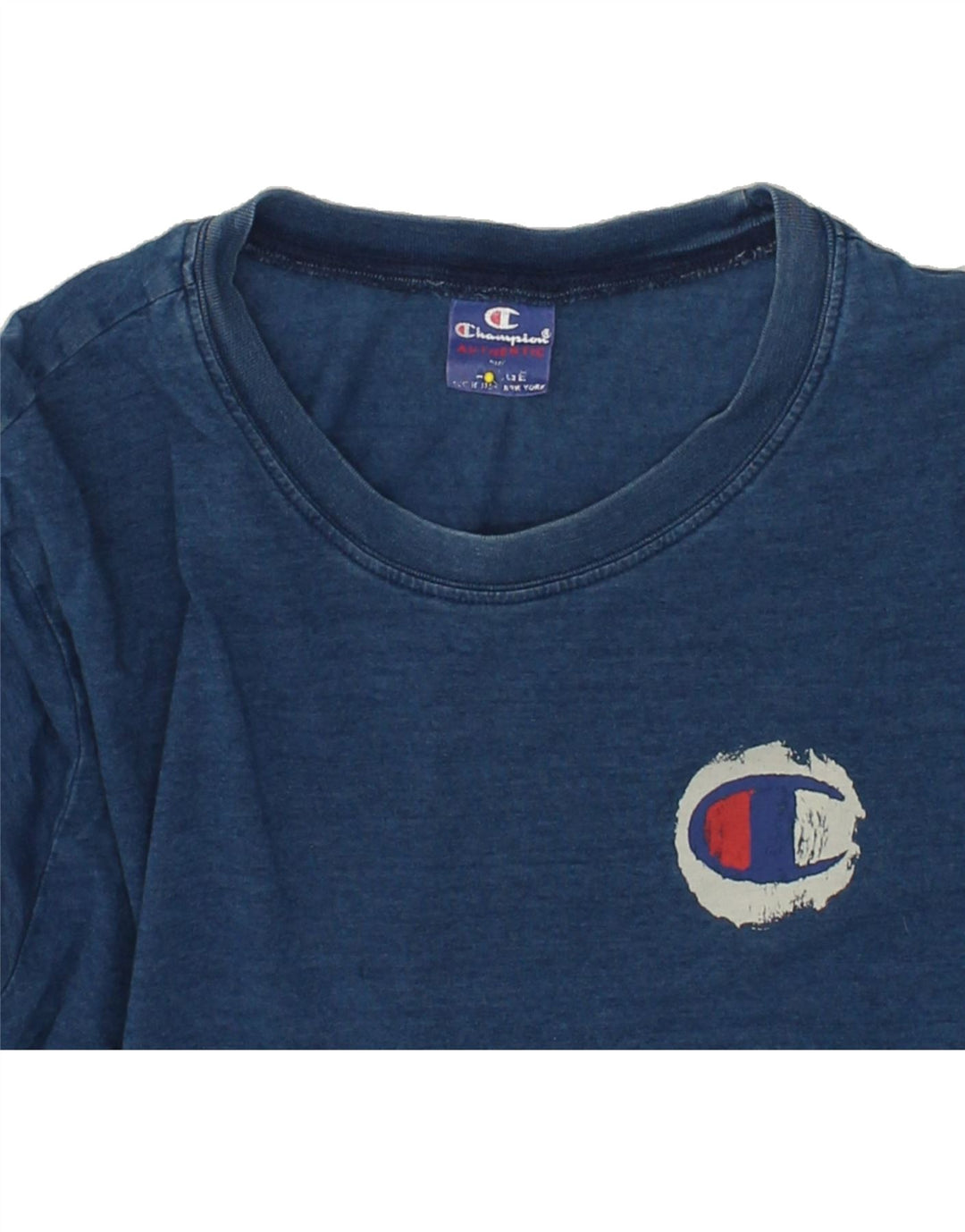 CHAMPION Womens Graphic T-Shirt Top Large Navy Blue Cotton Vintage Champion and Second-Hand Champion from Messina Hembry 