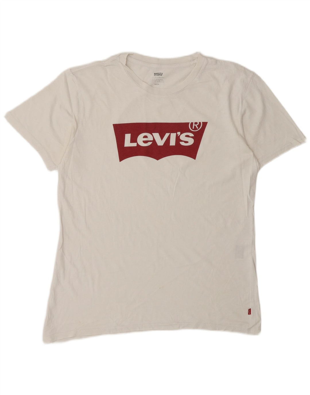 Męski T-shirt z grafiką LEVI'S, średni biały