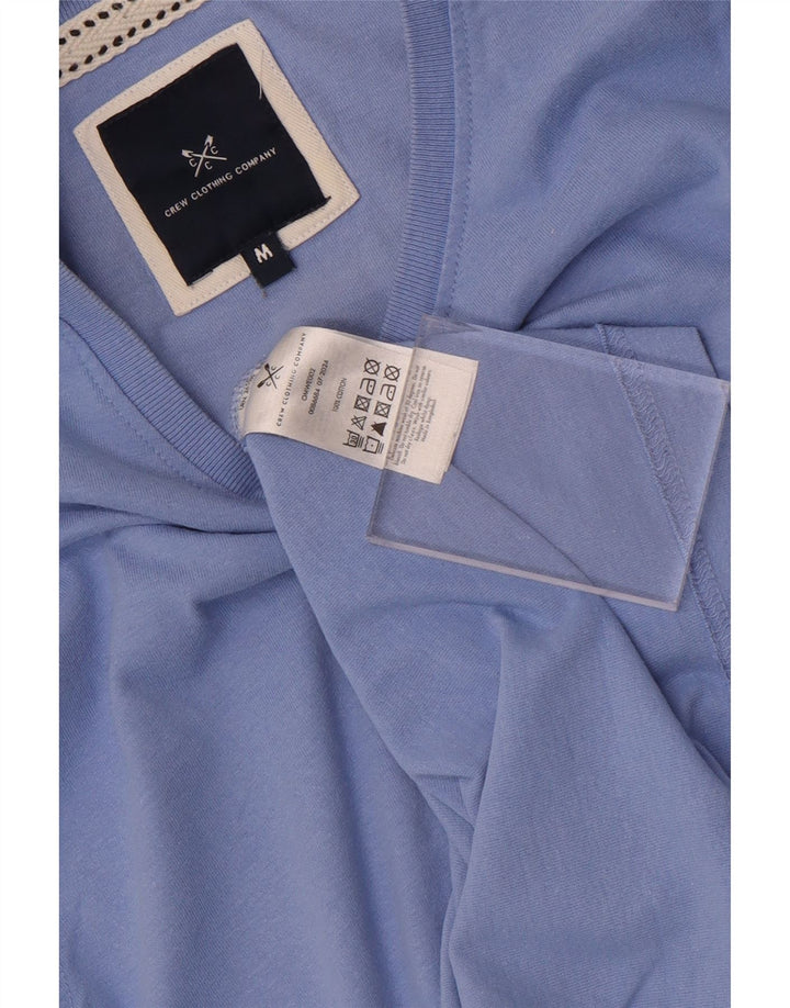 CREW CLOTHING Męski T-shirt Top Średni Niebieski Bawełniany