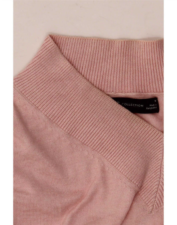 Marks & Spencer Damski sweter oversize z dekoltem w kształcie litery V, UK 14, średni róż
