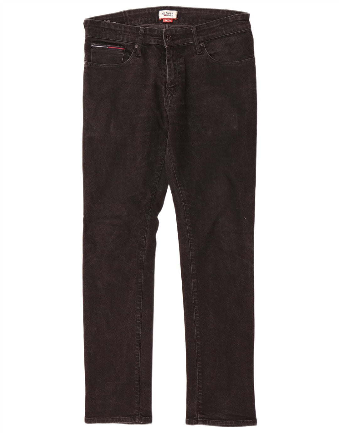 TOMMY HILFIGER Męskie jeansy Scanton Slim W34 L32 Czarne bawełniane