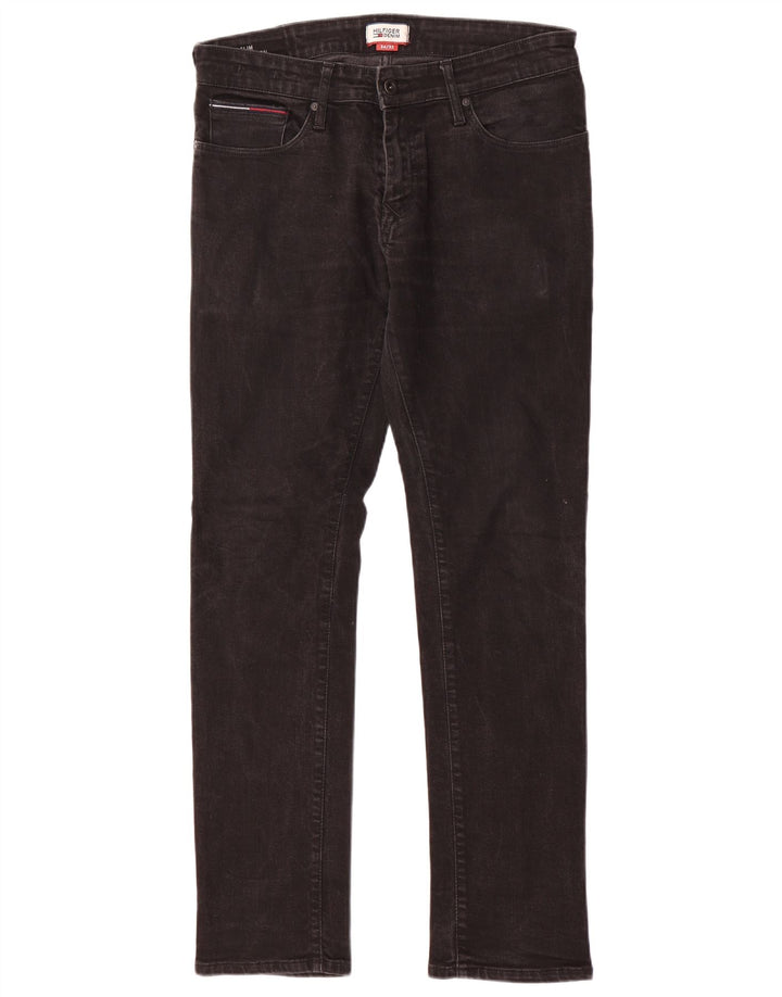 TOMMY HILFIGER Męskie jeansy Scanton Slim W34 L32 Czarne bawełniane