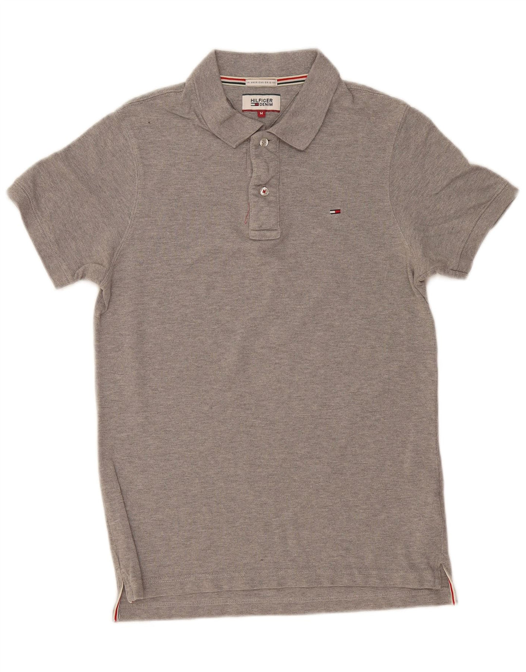 Męska koszulka polo Tommy Hilfiger, średnioszara, bawełniana