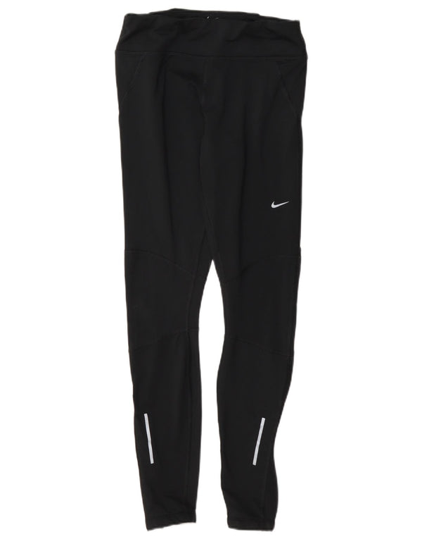Damskie legginsy Nike Dri Fit UK 8, małe, czarne, poliestrowe