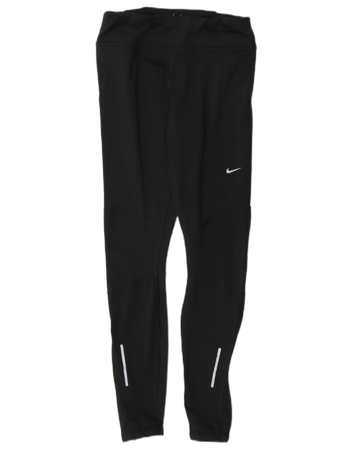 Damskie legginsy Nike Dri Fit UK 8, małe, czarne, poliestrowe