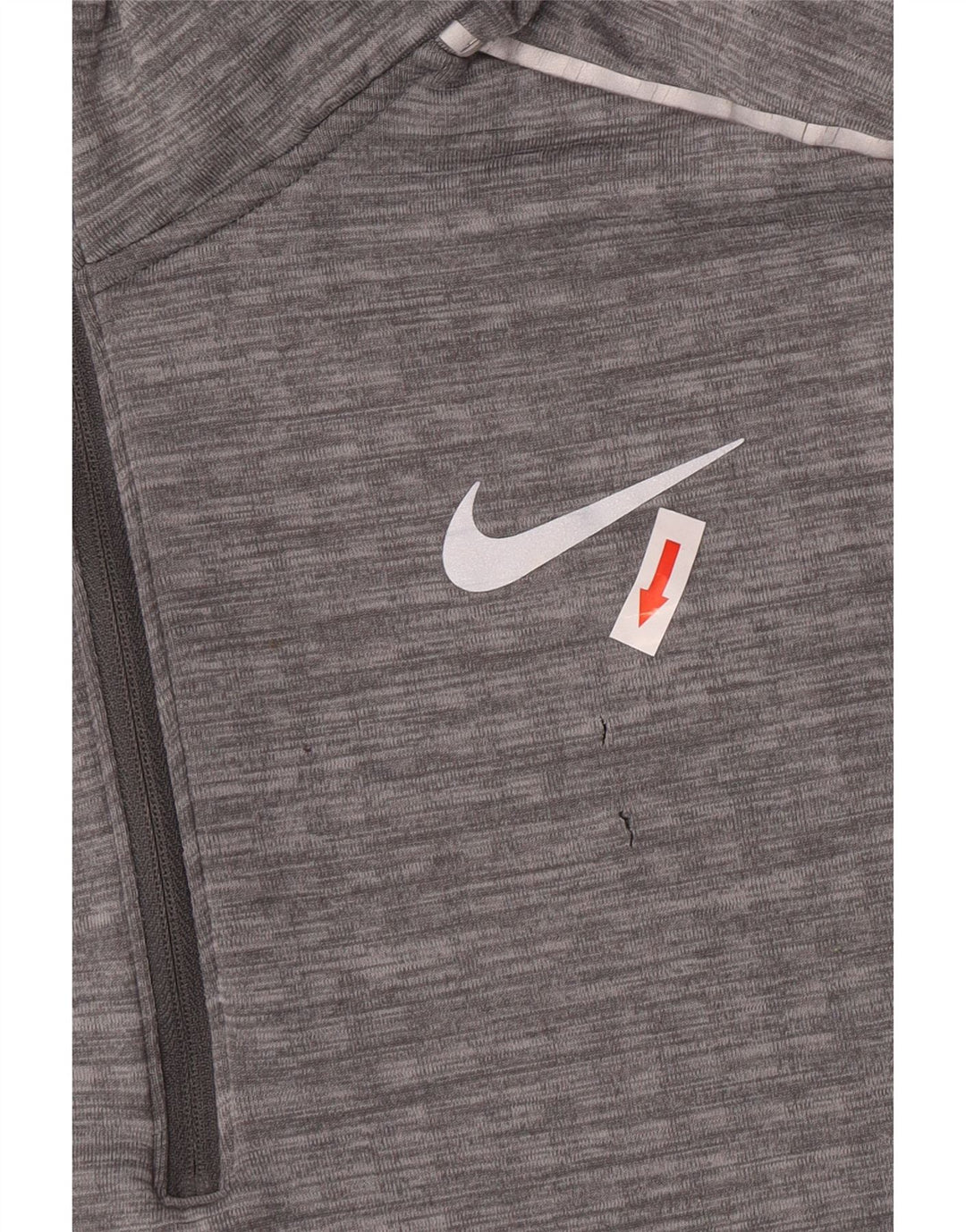 Męski dres Nike do biegania z zamkiem błyskawicznym i dużym szarym poliestrem