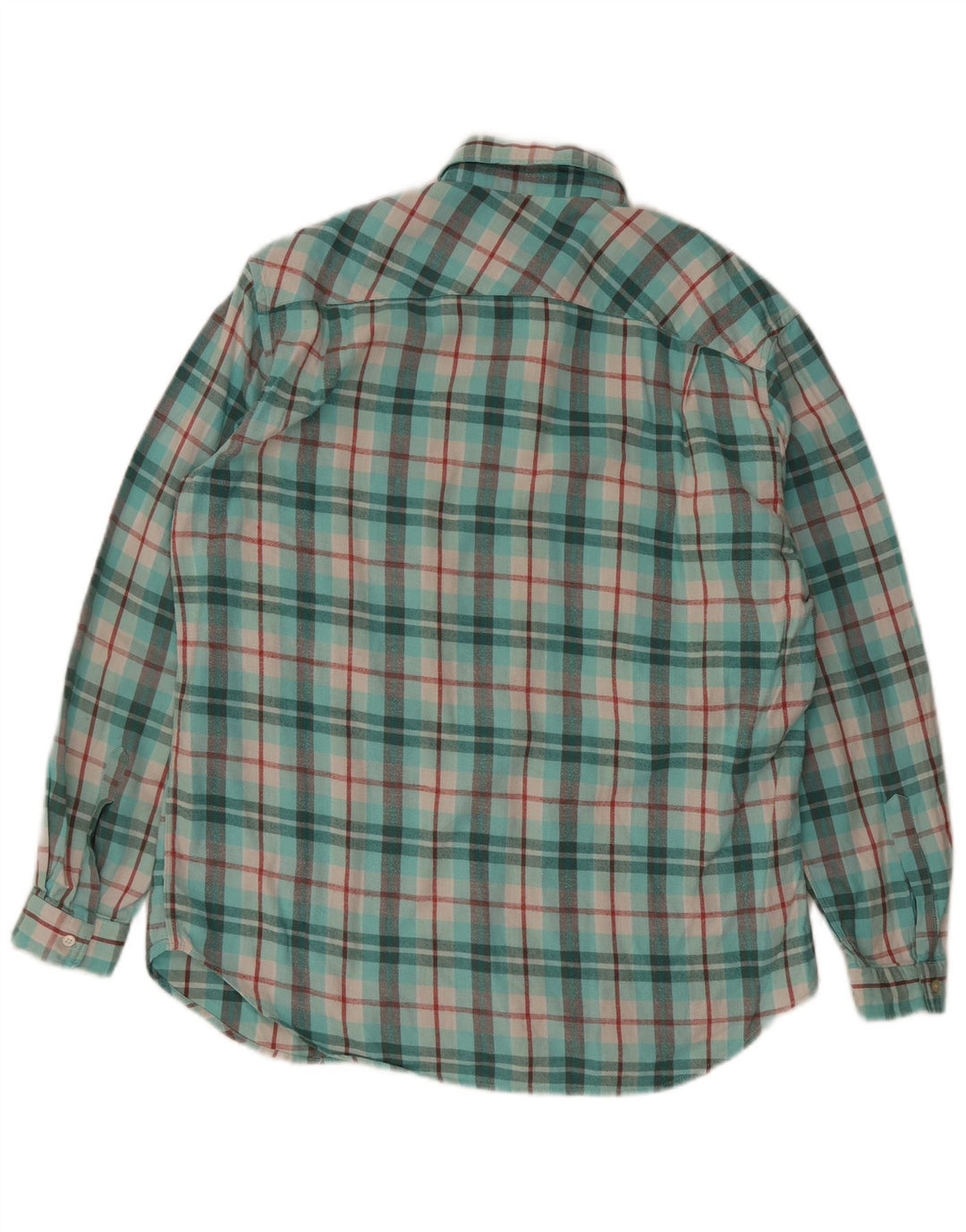 Think różowa męska koszula flanelowa rozmiar 39 15 1/2 w średnią turkusową kratkę