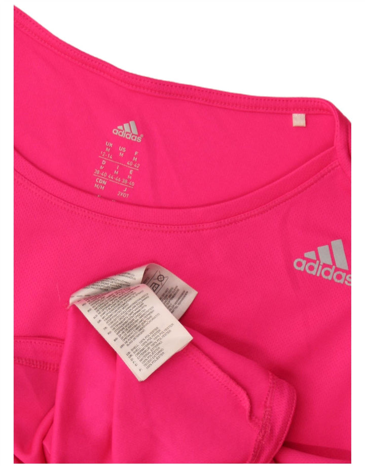 Damska koszulka Adidas Top UK 12/14 Średni różowy poliester