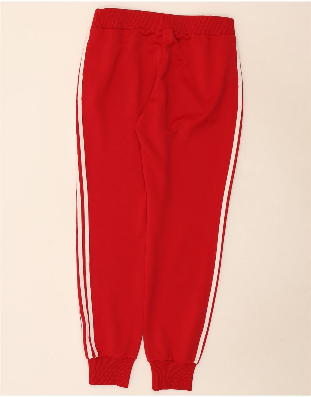 Damskie spodnie dresowe Adidas Joggers UK 14, duże, czerwone, poliestrowe