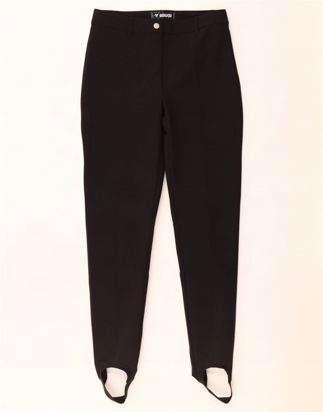 Damskie spodnie codzienne Brugi Stirrup Medium W30 L33 Czarny poliester