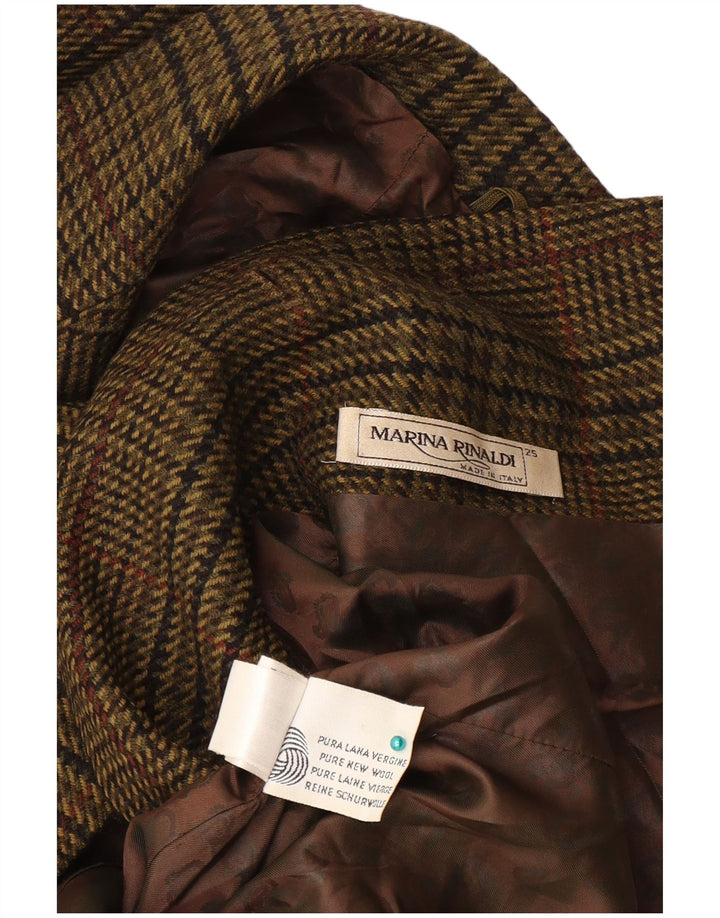 Damska marynarka Marina Rinaldi, rozmiar 25, duża, khaki w pepitkę