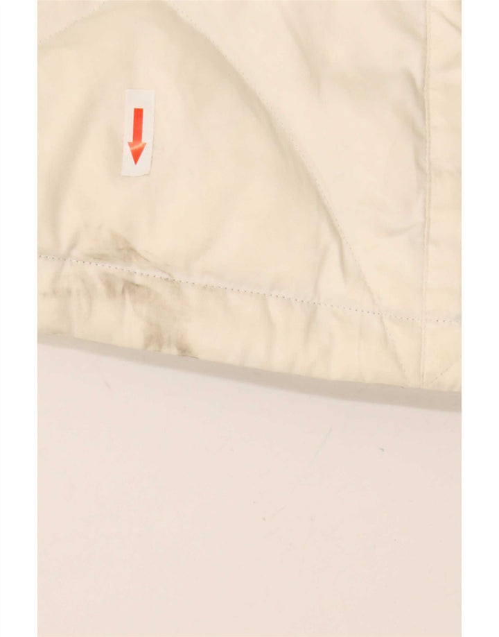 Damska kurtka wyściełana The North Face UK 16, duża, nylonowa w kolorze złamanej bieli