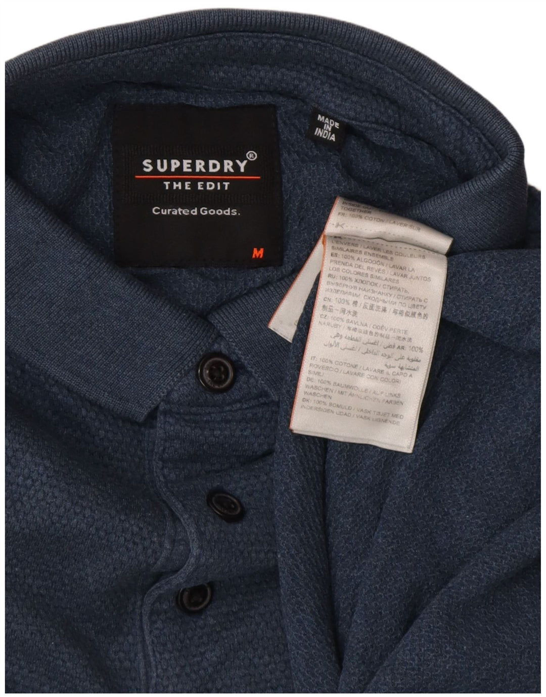 Męska koszulka polo Superdry, średnia, granatowa, bawełniana
