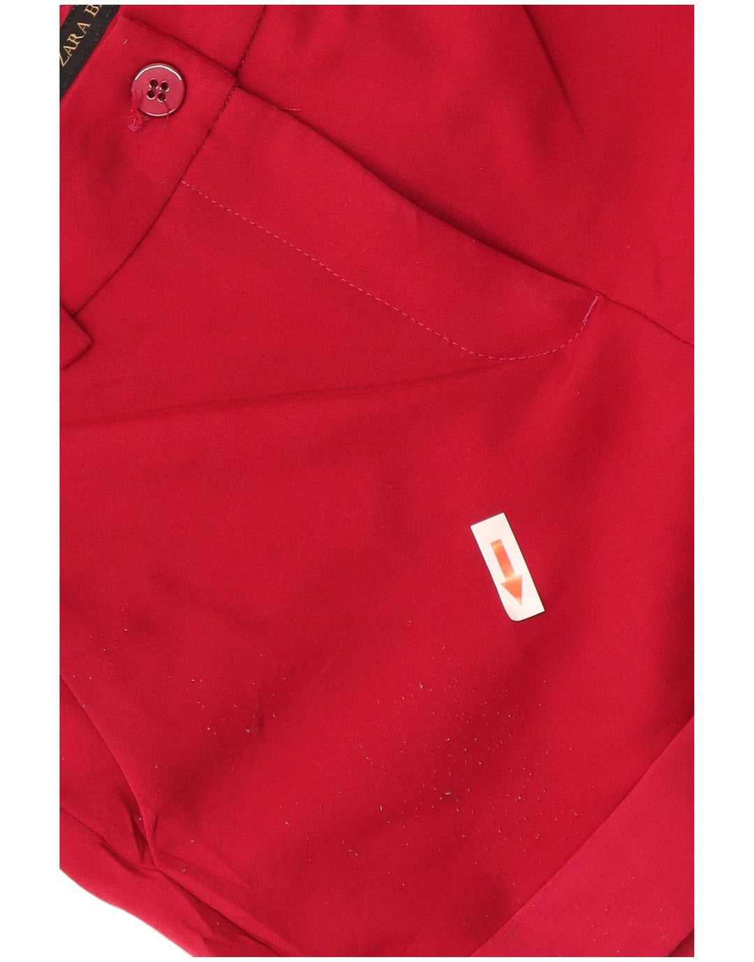 Damskie spodenki chino Zara, małe, W26, czerwone, poliestrowe