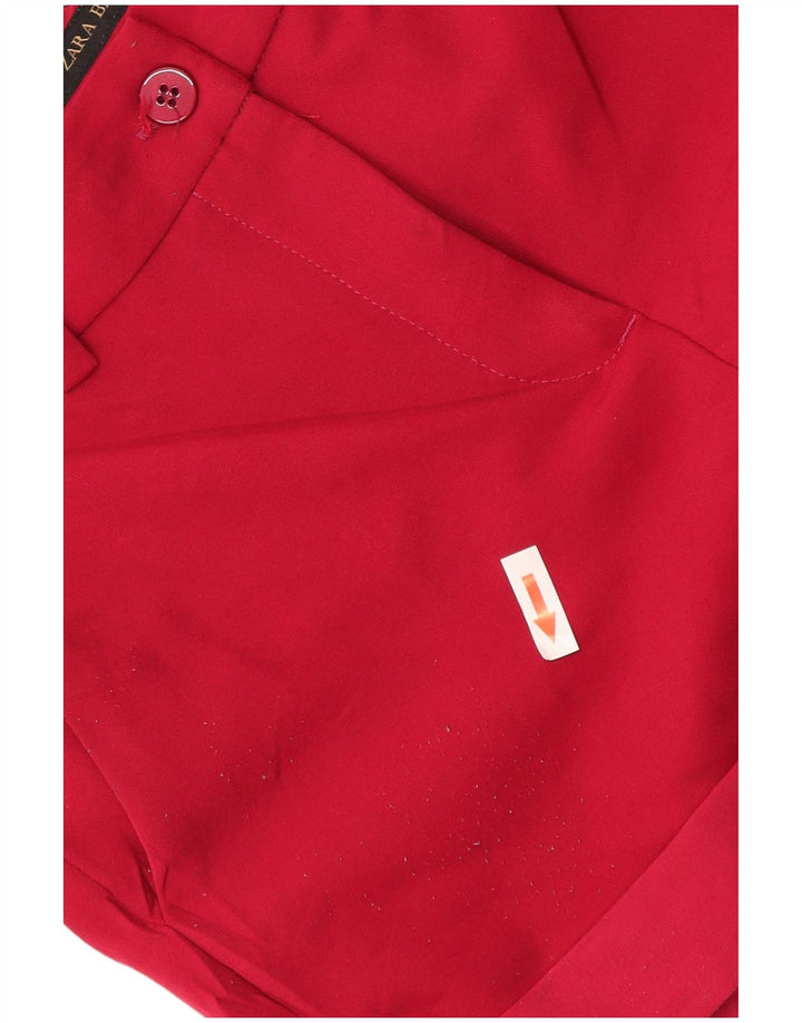 Damskie spodenki chino Zara, małe, W26, czerwone, poliestrowe