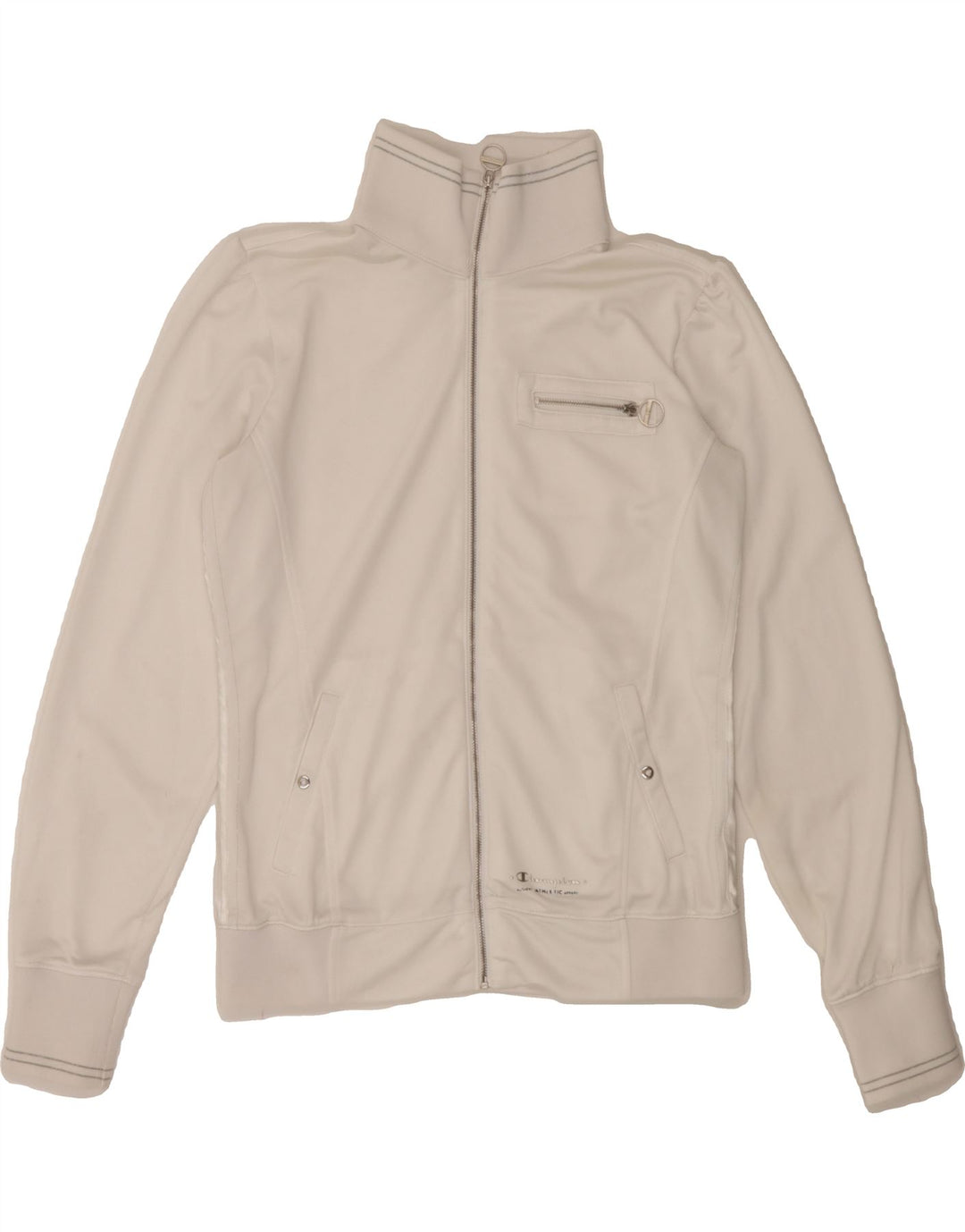 CHAMPION Womens Heritage Fit Tracksuit Top Jacket UK 10 Small White Vintage Champion and Second-Hand Champion from Messina Hembry 