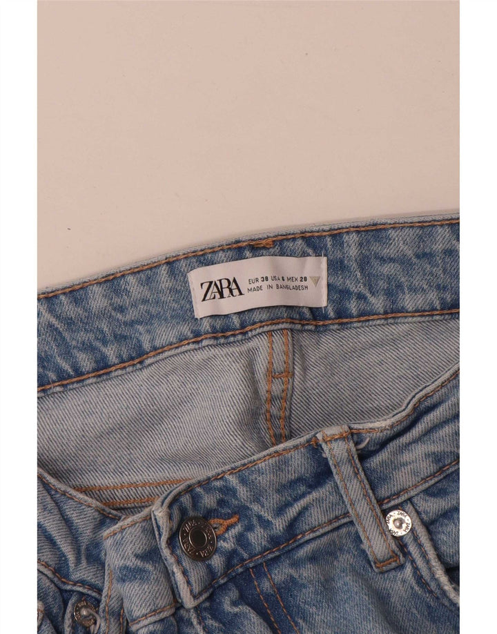 Damskie proste dżinsy Zara EU 38 Small W28 L32 Niebieskie bawełniane