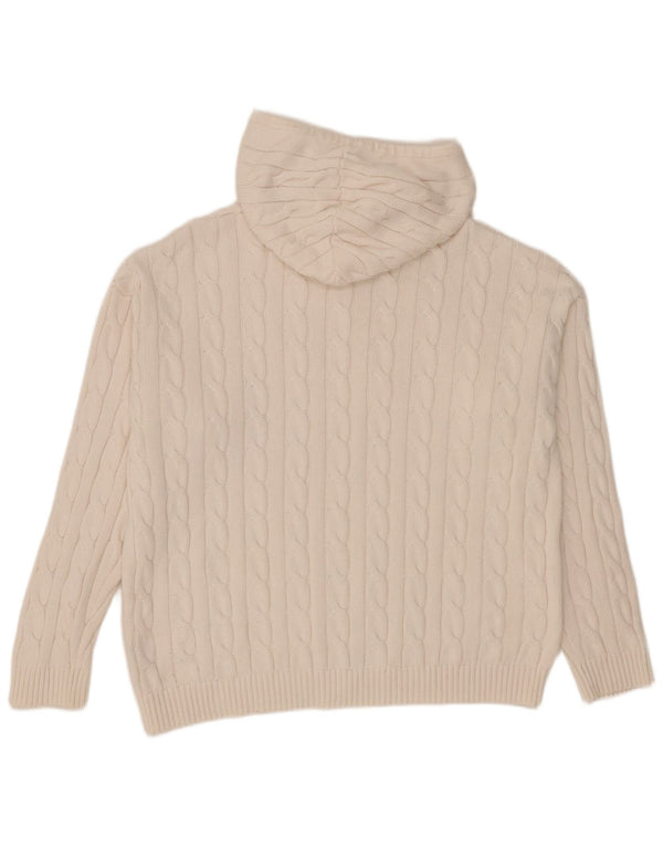 Crew Clothing Damski sweter z kapturem, UK 18 XL, biała bawełna