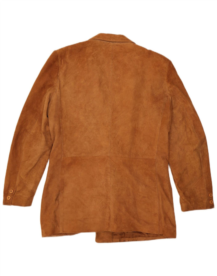 Męska marynarka z podwójnymi piersiami w stylu vintage IT 52 XL, brązowa skóra