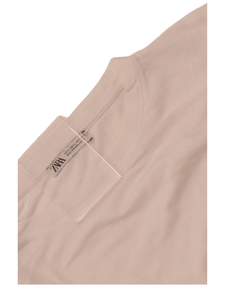 Damska krótka bluzka Zara UK 16, duża, biała