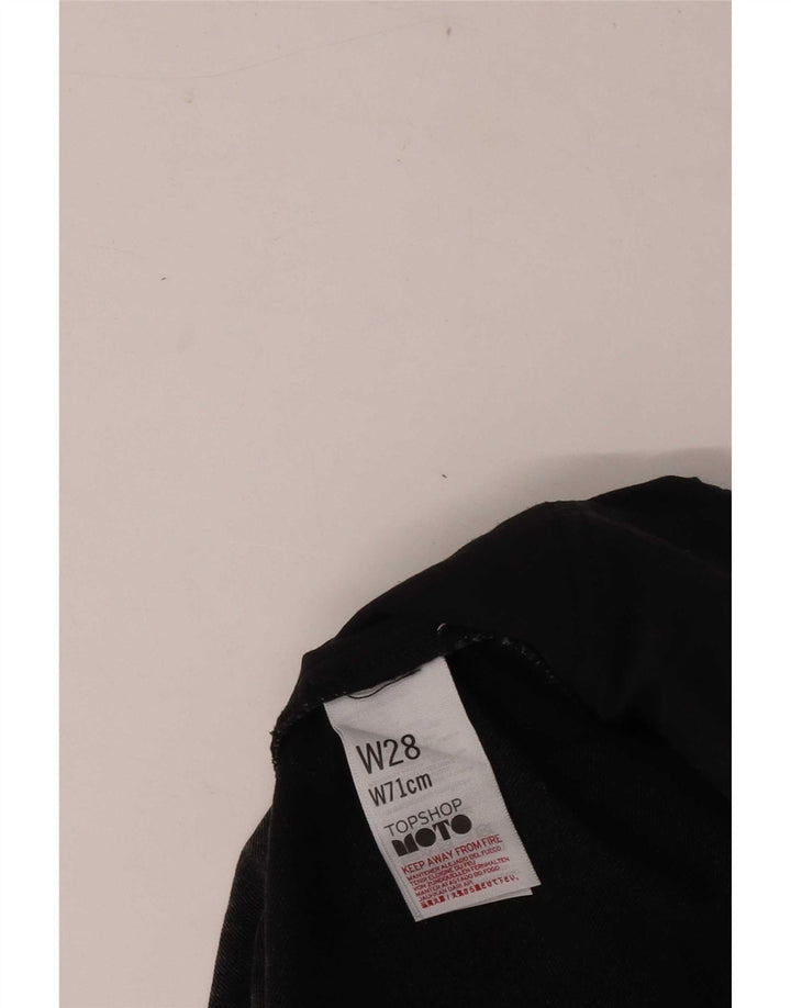 Damska mini spódniczka dżinsowa Topshop W28 Średnia czarna bawełna