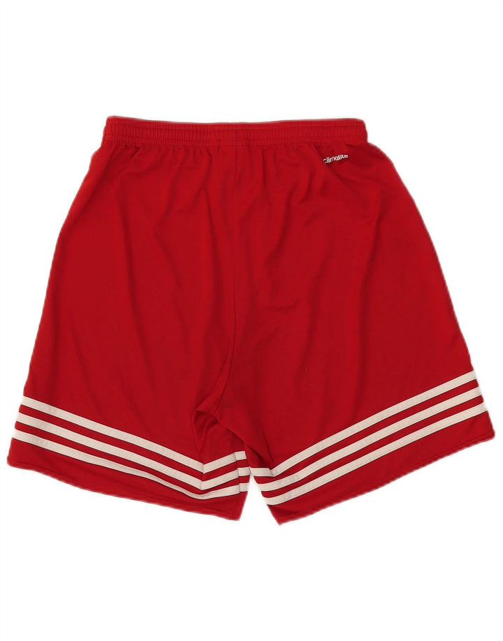 Męskie spodenki sportowe Adidas Climalite, małe, czerwone, poliestrowe