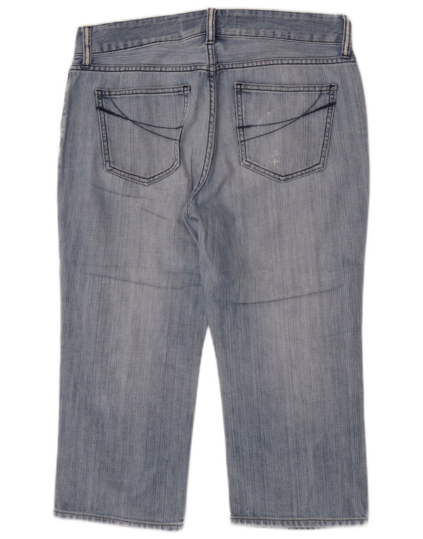 Damskie jeansy Capri Gap z niskim stanem i zaokrąglonymi kształtami US 8 Medium W32 L20 Niebieska bawełna