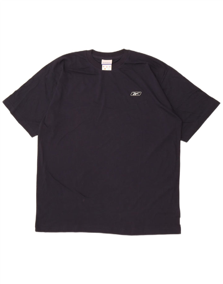 T-shirt męski Reebok Top XL, granatowy, bawełniany