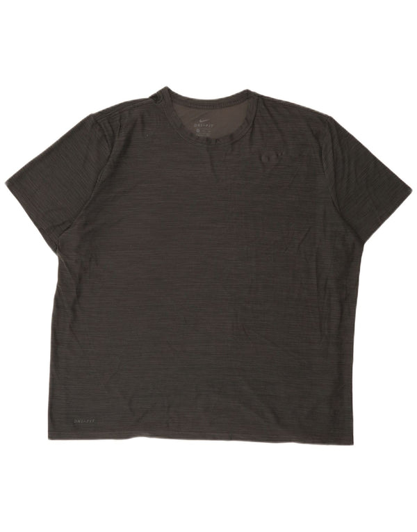 Męski T-shirt Nike Dri Fit Top 2XL Szary, nakrapiany poliester