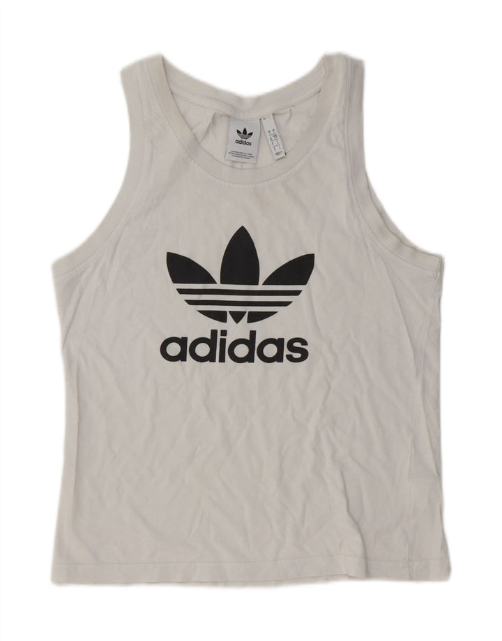 Damska kamizelka graficzna Adidas Top UK 10 Mała biała bawełna