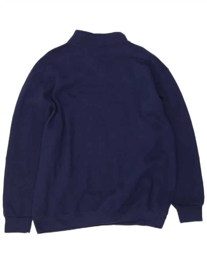 Męski sweter RUSSELL ATHLETIC z zamkiem błyskawicznym, 2XL, granatowy, bawełniany