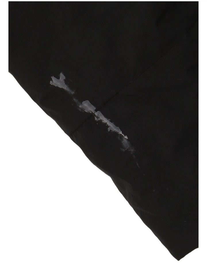 Damska, obszerna, wyściełana kurtka z kapturem ADIDAS UK 10, mała, czarna, z poliestru